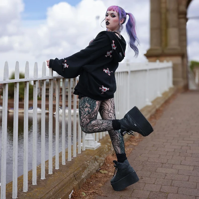 Thighs The Limit Fishnets - Timewarp - Black