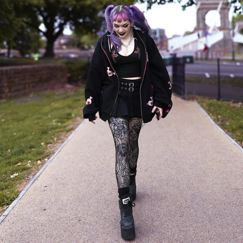 Thighs The Limit Fishnets - Timewarp - Black