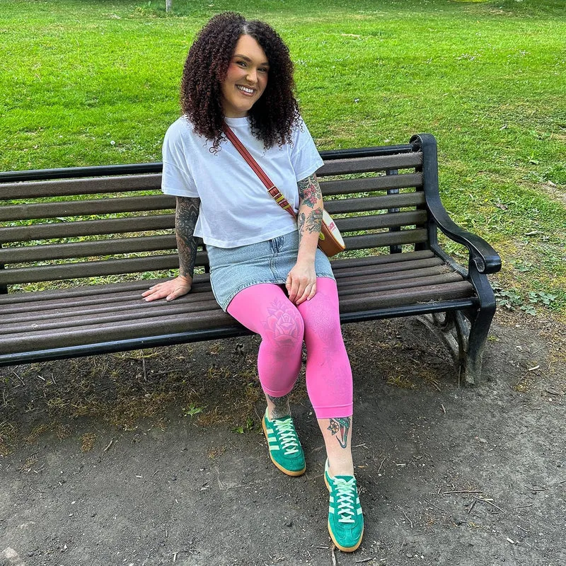 Stay Cool Capri Tights - Pink Lady
