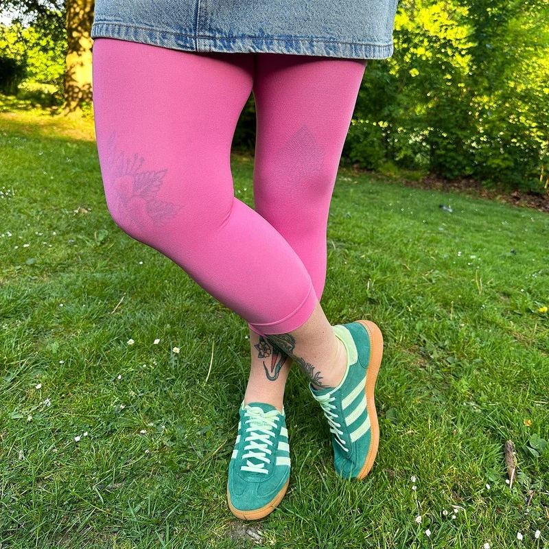 Stay Cool Capri Tights - Pink Lady