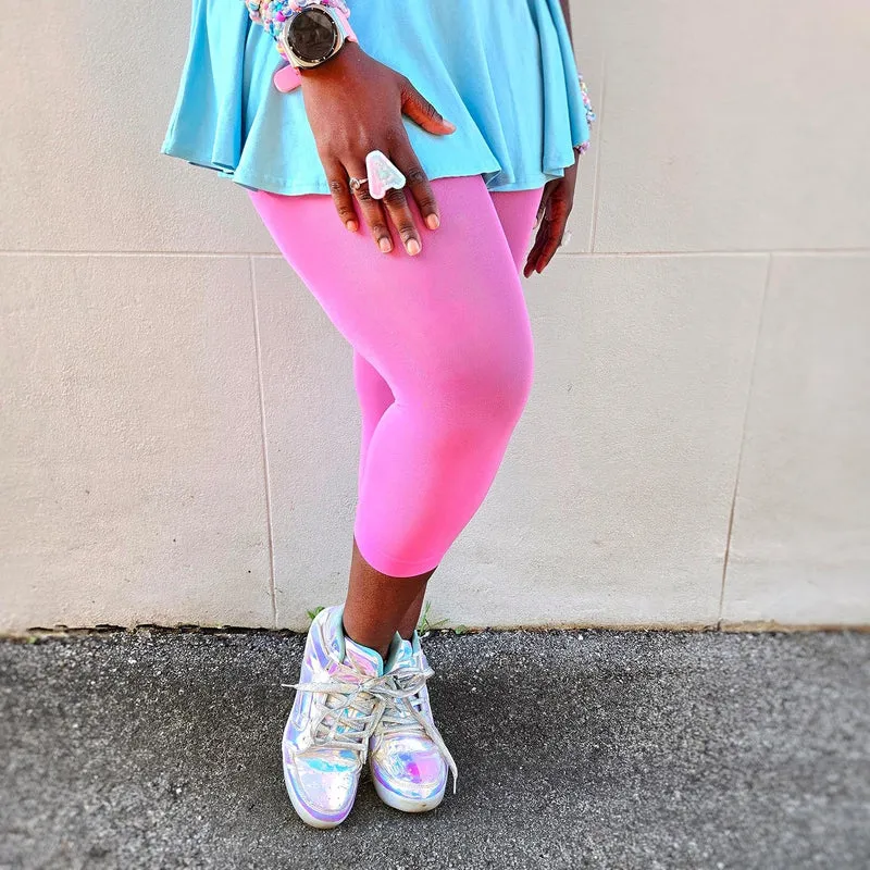 Stay Cool Capri Tights - Pink Lady