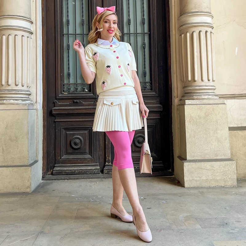 Stay Cool Capri Tights - Pink Lady