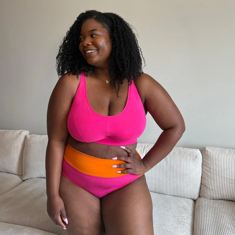 Organic Cotton Full Brief Duo Knickers - Barbara & Papaya