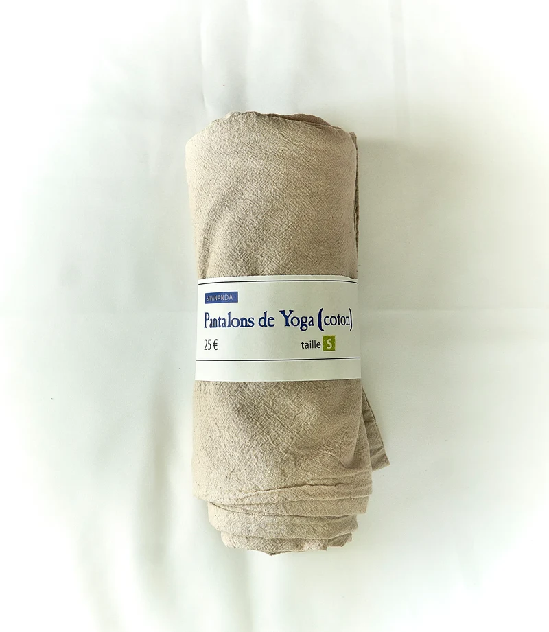 Pantalon de yoga 100% coton (beige)