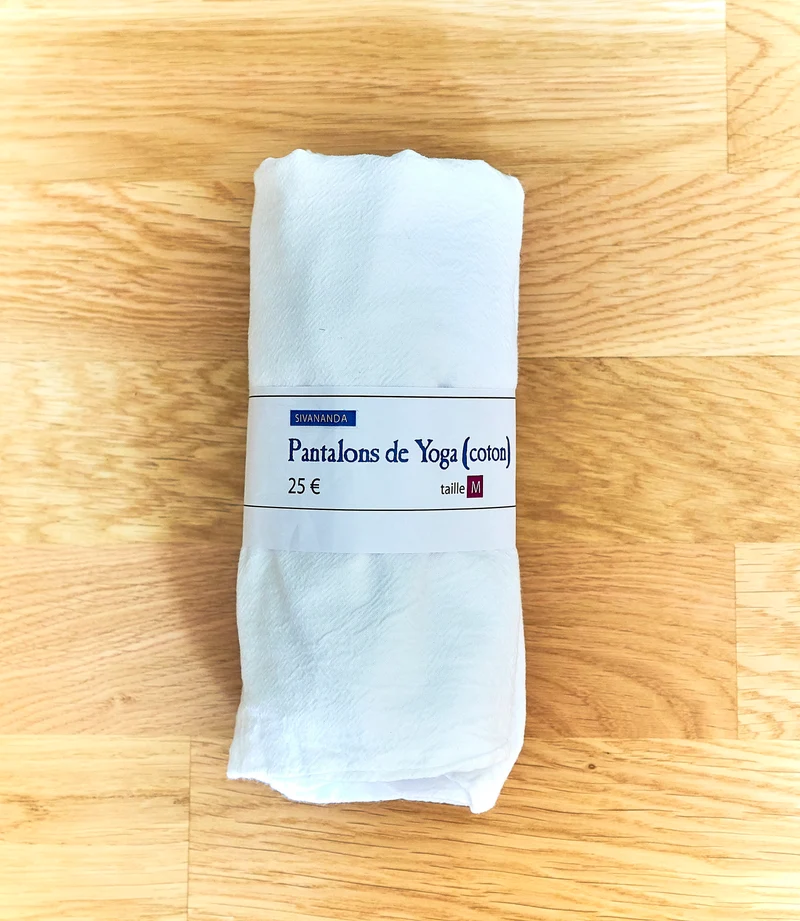 Pantalon de yoga 100% coton (blanc)