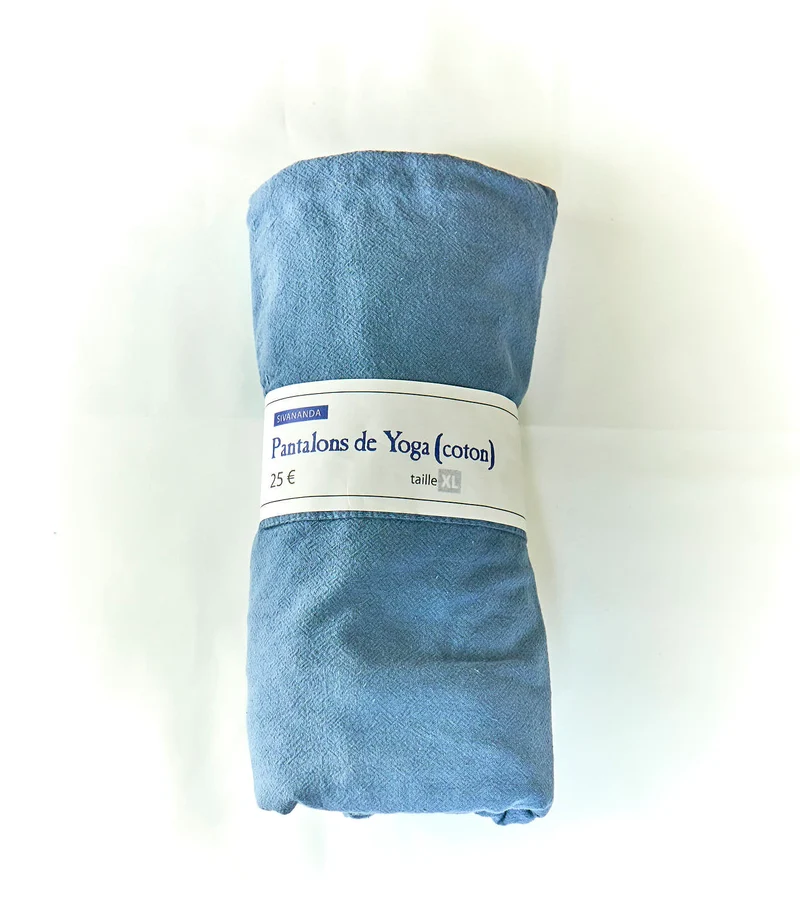 Pantalon de yoga 100% coton (bleu denim)