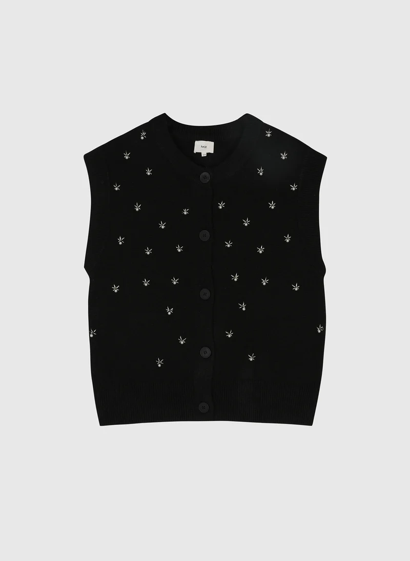 CARDIGAN SANS MANCHE NOLWEN noir