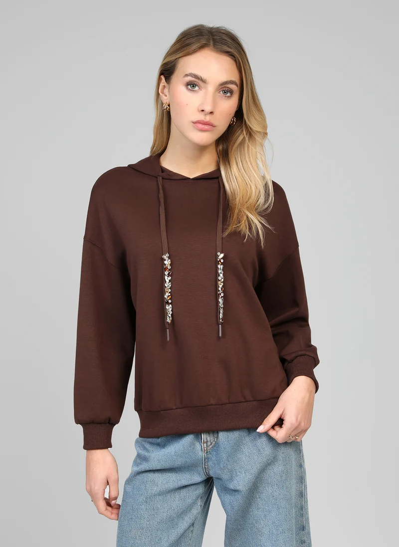 SWEAT ANIKA marron