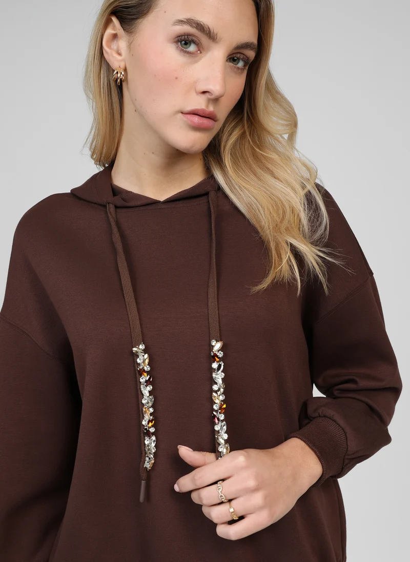SWEAT ANIKA marron