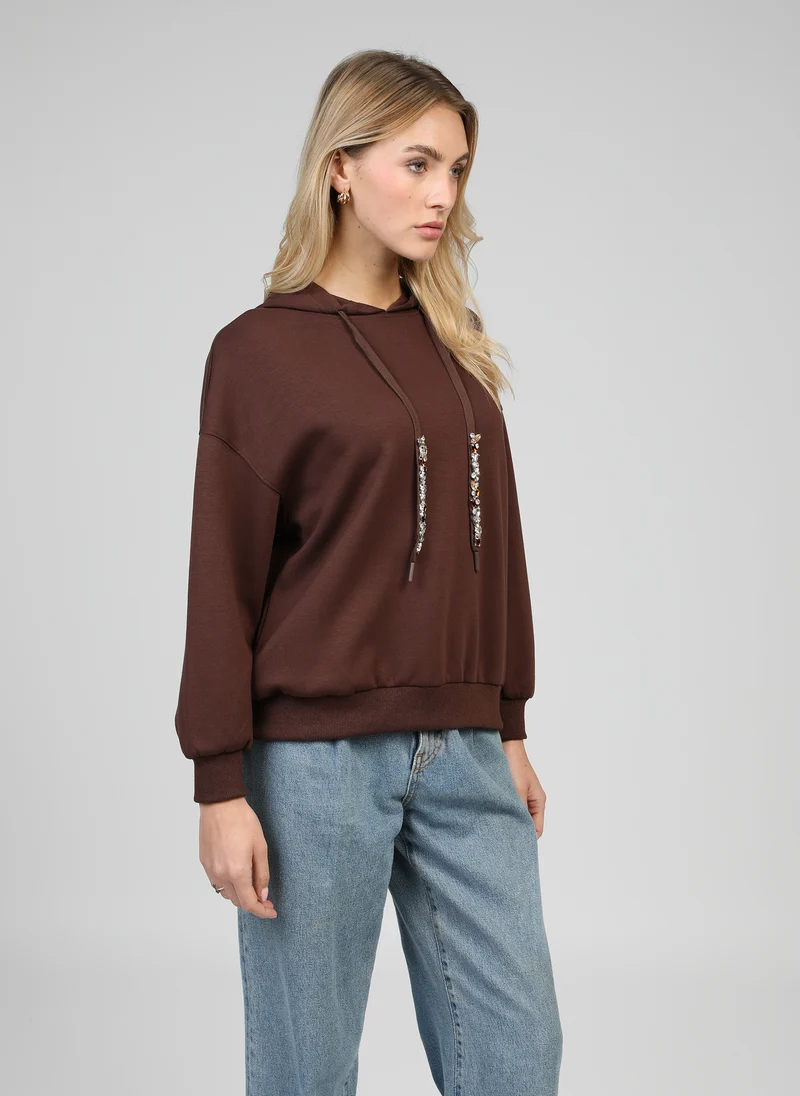 SWEAT ANIKA marron