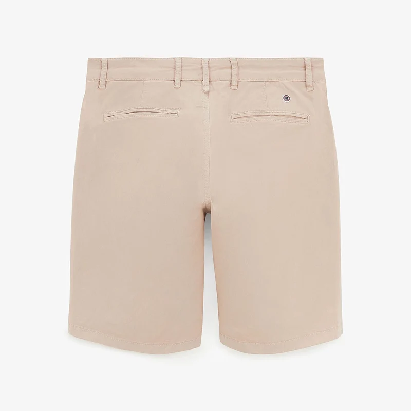 Bermuda comfort fit beige coupe droite confort