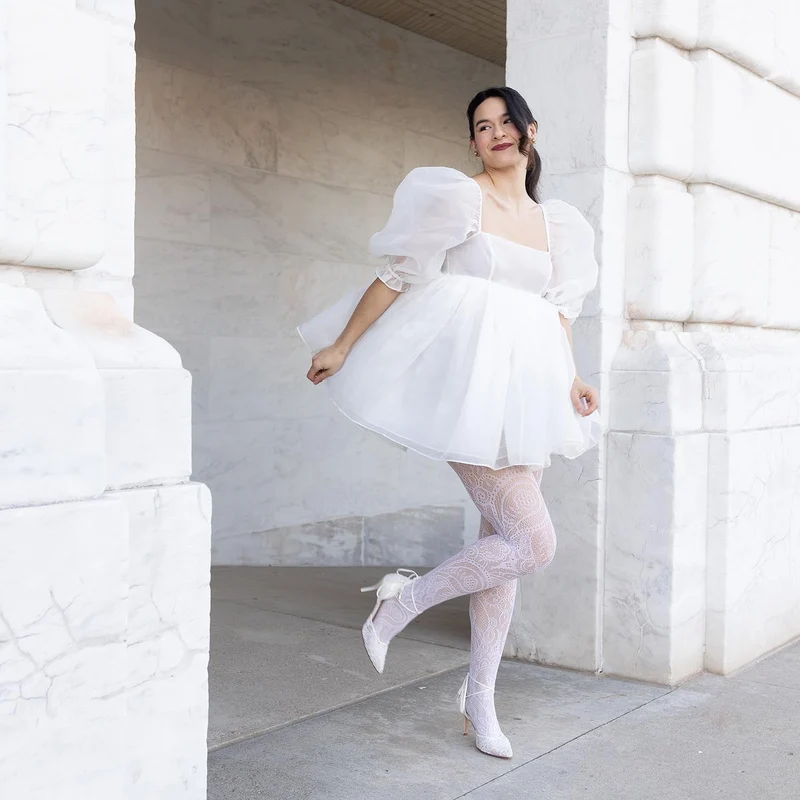 Botanical Fishnets - White