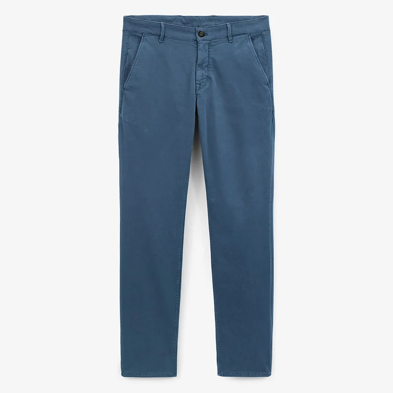 Chino 702 en coton coupe confort bleu céruléen