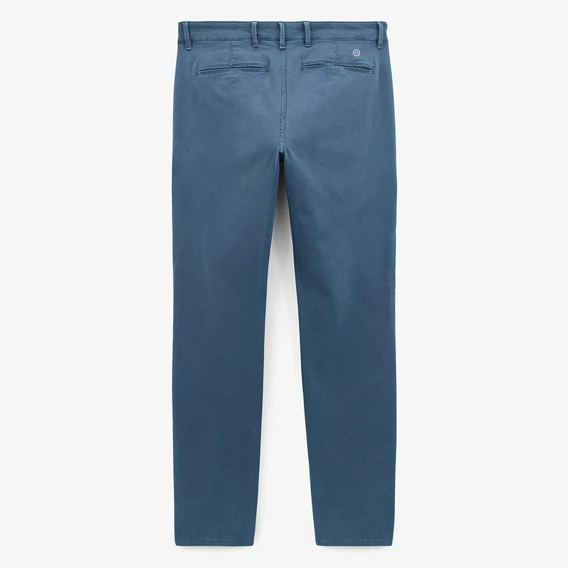 Chino 702 en coton coupe confort bleu céruléen