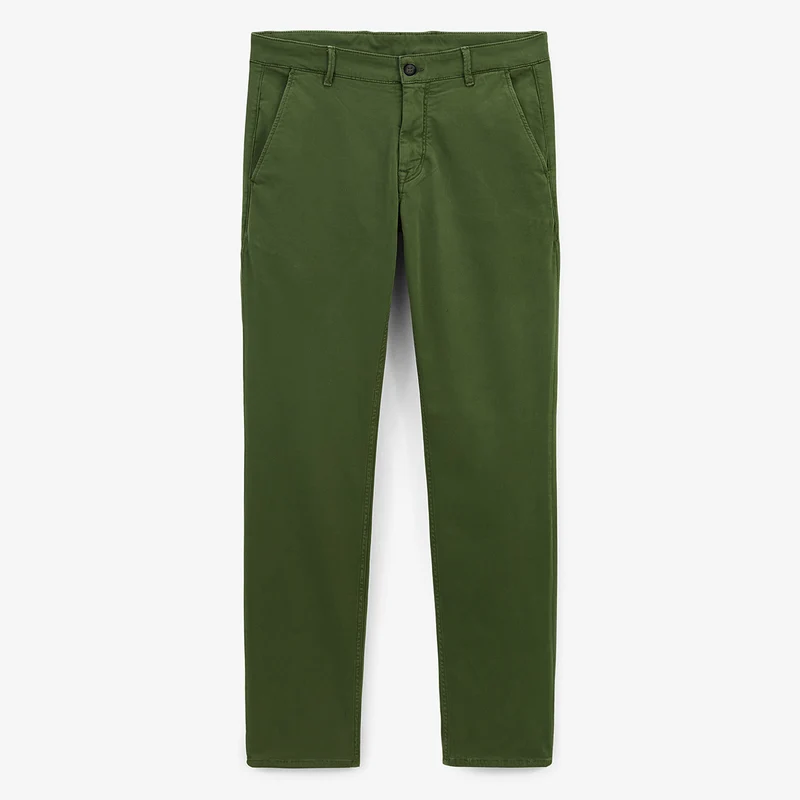 Chino 702 en coton coupe confort vert olive