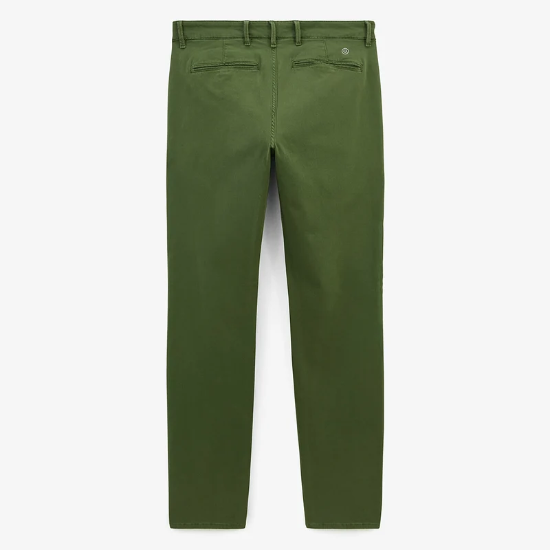 Chino 702 en coton coupe confort vert olive