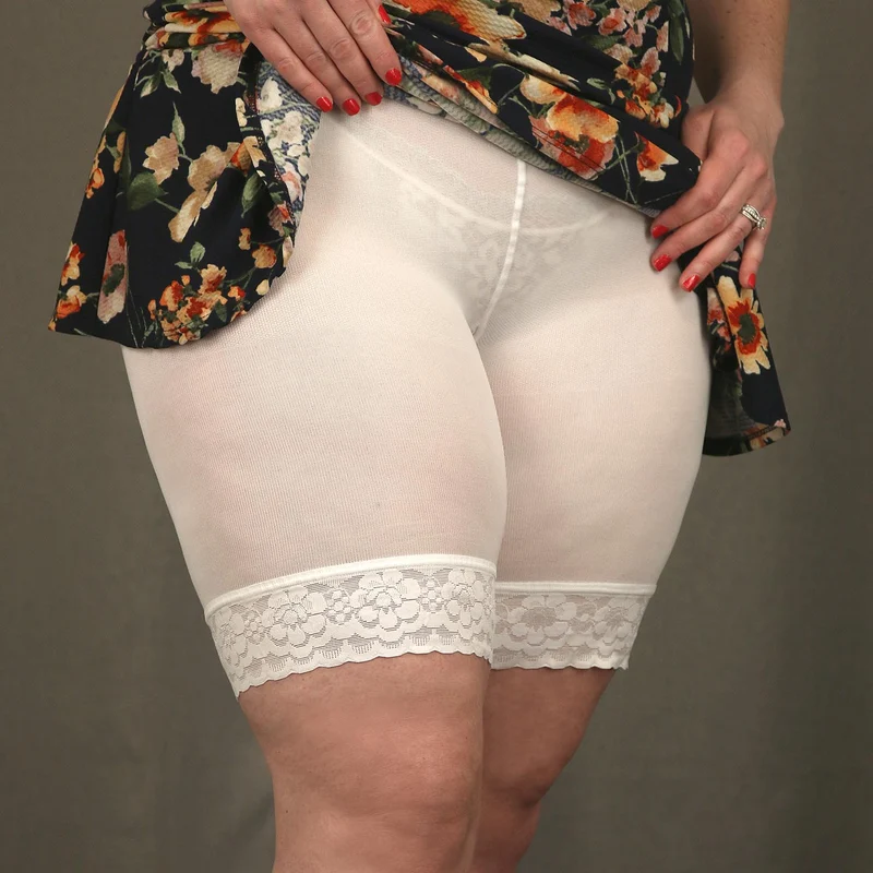 Lace Stay Cool Chub Rub Shorts - White