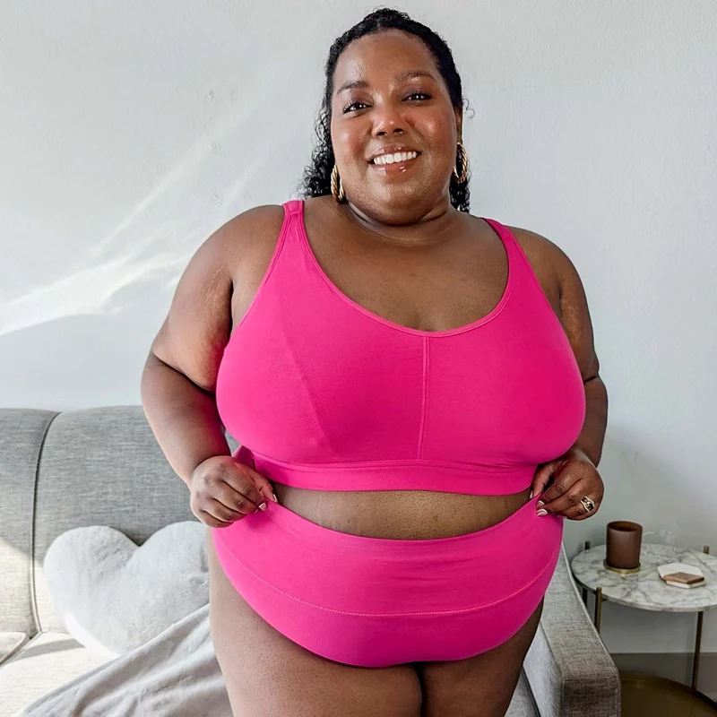 Organic Cotton Super High Leg Knickers - Barbara
