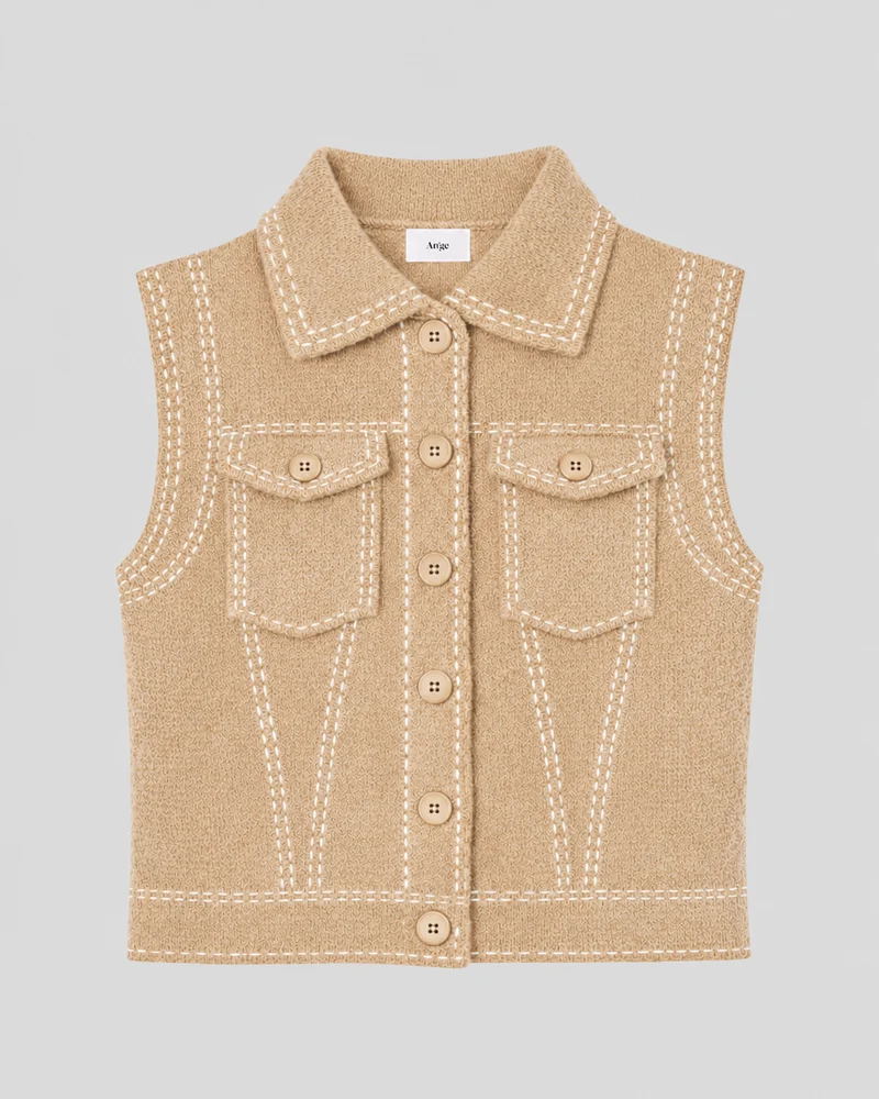 GILET LEWAYNE biscuit