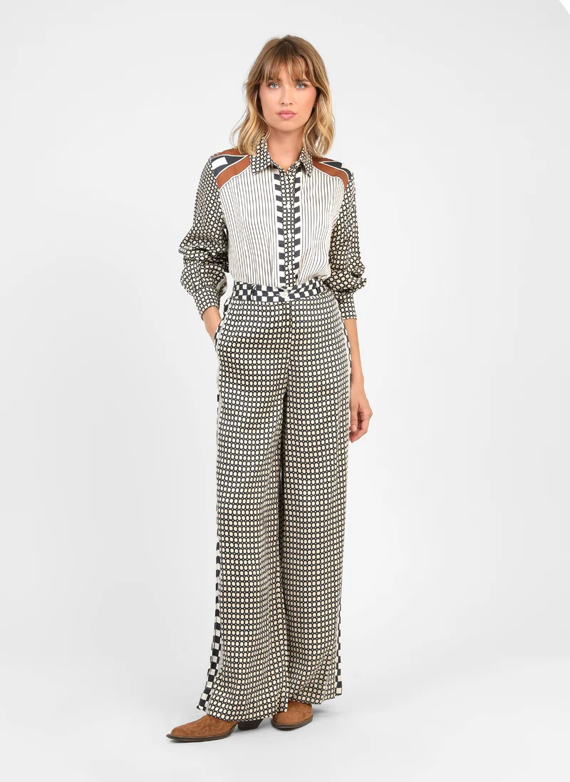 PANTALON ROMYLANE graphilo ecru