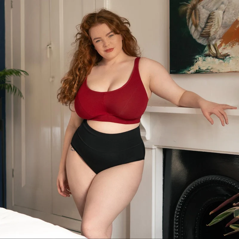 Organic Cotton Full Brief Knickers - Black