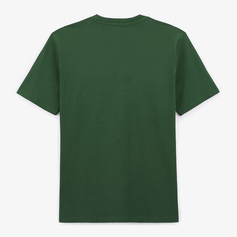 T-shirt col rond Théo en coton vert militaire