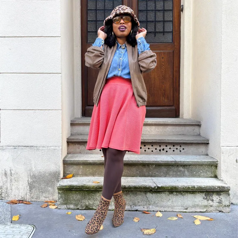 Ottoman Flare Skirt - Spiced Coral
