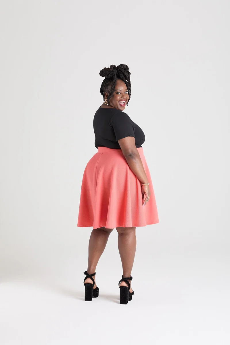 Ottoman Flare Skirt - Spiced Coral