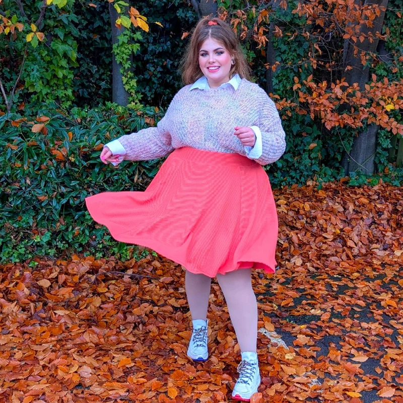 Ottoman Flare Skirt - Spiced Coral