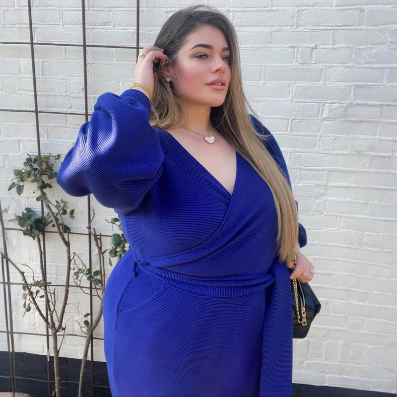 Ottoman Long Sleeve Wrap Jumpsuit - Aretha