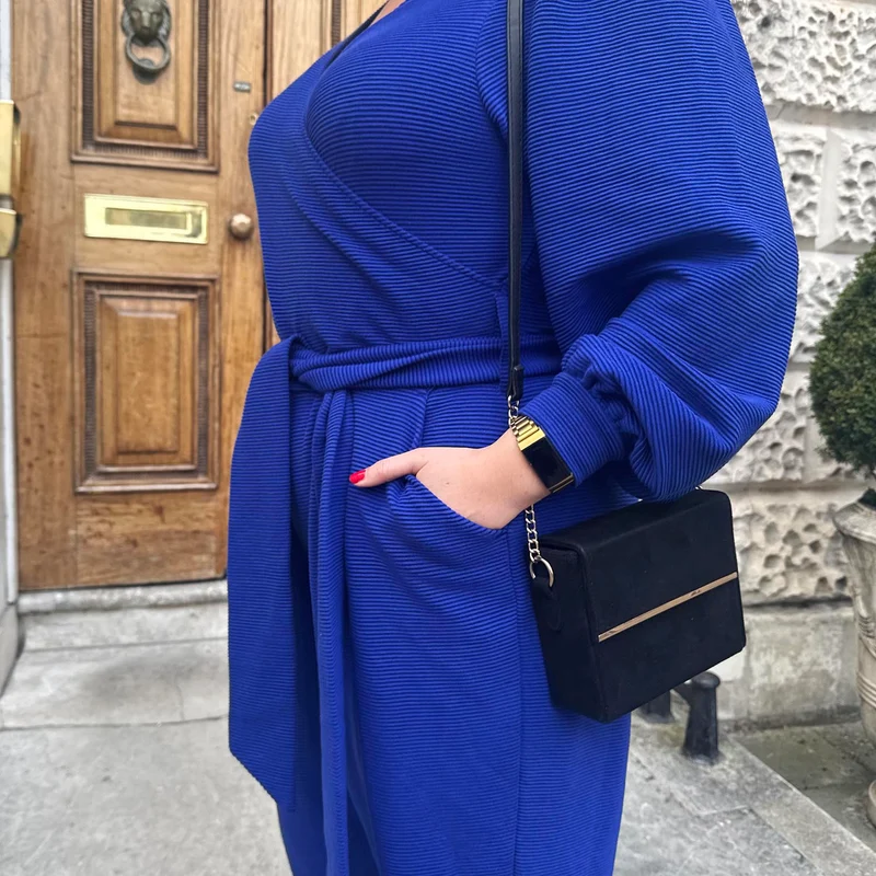 Ottoman Long Sleeve Wrap Jumpsuit - Aretha