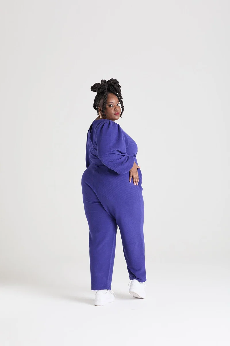 Ottoman Long Sleeve Wrap Jumpsuit - Aretha