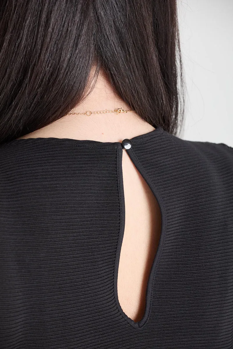 Ottoman Long Sleeve Wrap Jumpsuit - Black