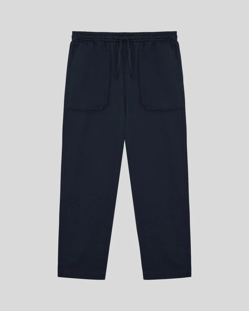 Straight Leg Linen Blend Trousers
