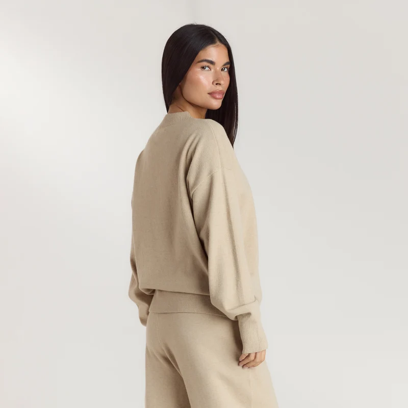 Pull en Maille à Ourlet - Flocon d'Avoine