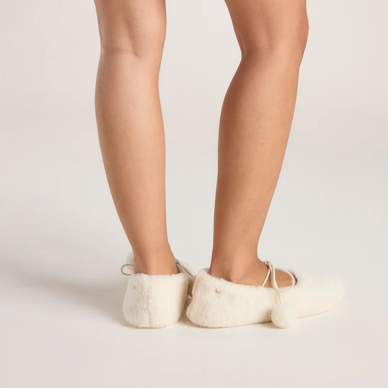 Pantoufle Ballerine Poppy - Écru