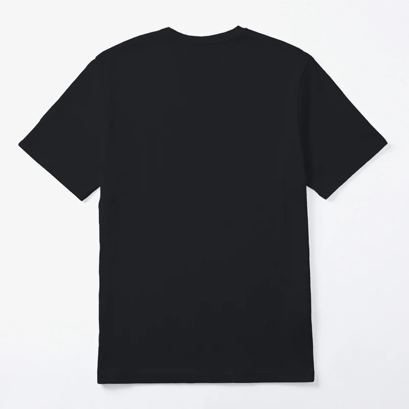 T-shirt col rond en coton gaufré Théo bleu marine