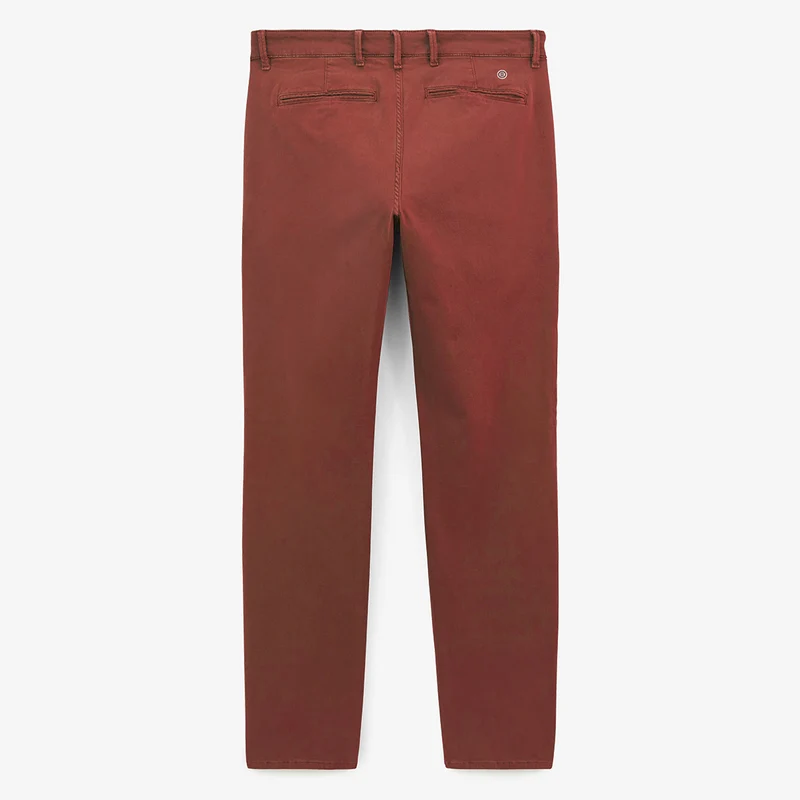 Chino 702 en coton coupe confort rouge rouille