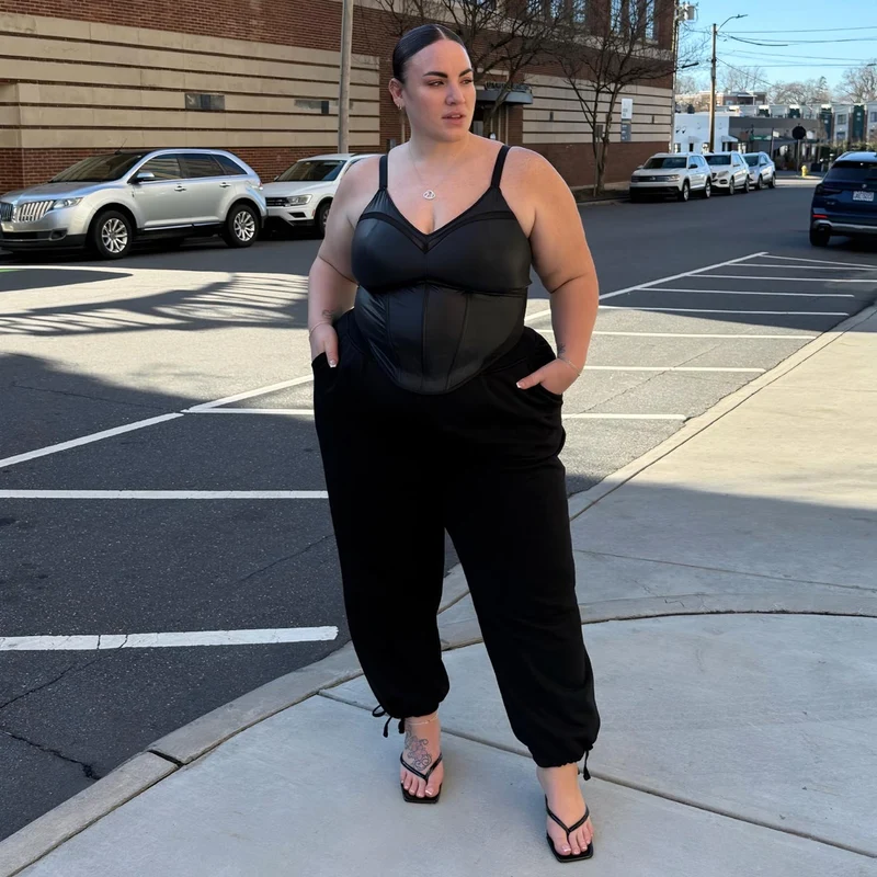 Organic Cotton Adjustable Joggers - Black