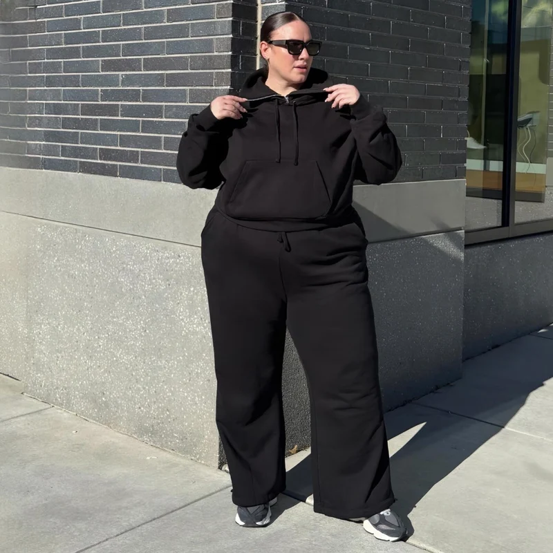 Organic Cotton Adjustable Joggers - Black