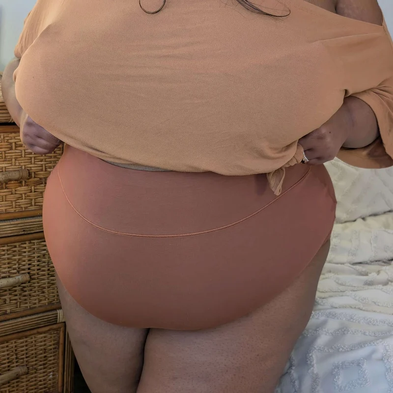 Organic Cotton Super High Waist Knickers - Root Beer