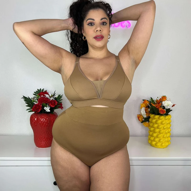 Organic Cotton Super High Waist Knickers - Caramel