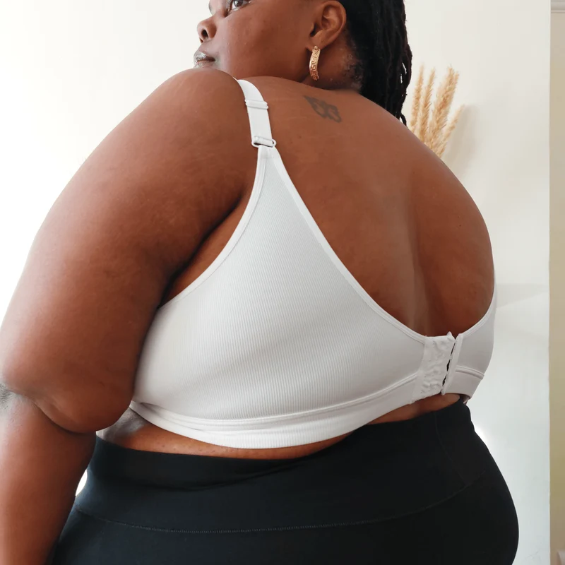 Everyday Ribbed Bra - White
