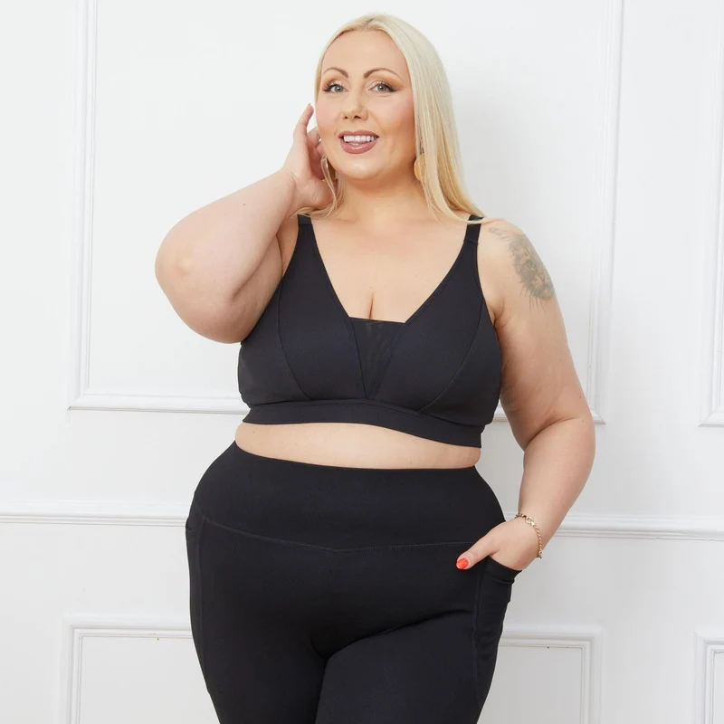 Everyday Ribbed Bra - Black