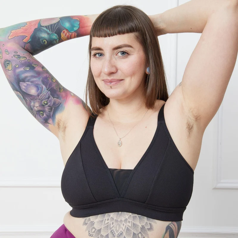 Everyday Ribbed Bra - Black
