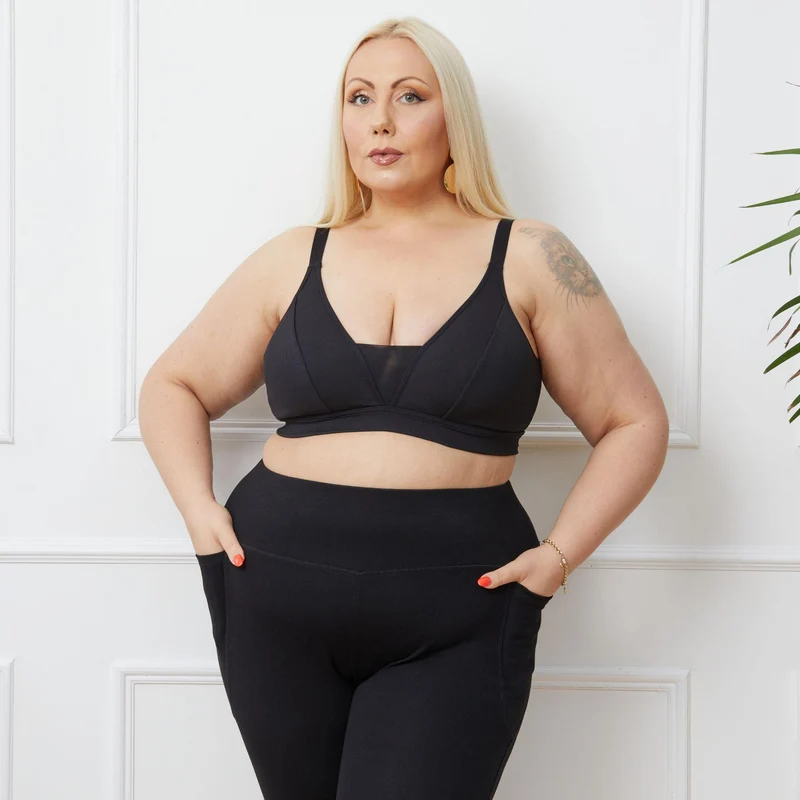 Everyday Ribbed Bra - Black