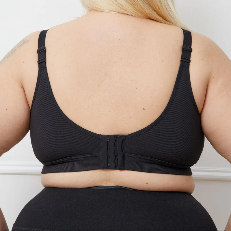 Everyday Ribbed Bra - Black