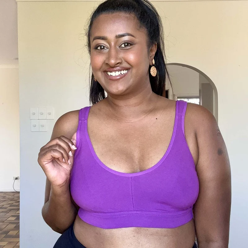 Comfort Cotton Bra - Grape Escape