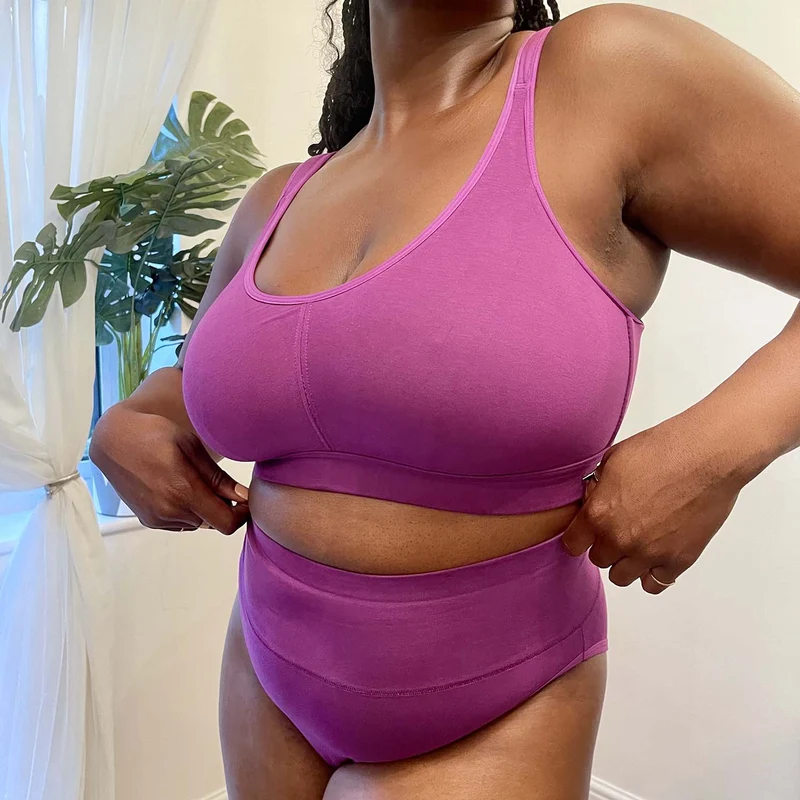 Comfort Cotton Bra - Grape Escape