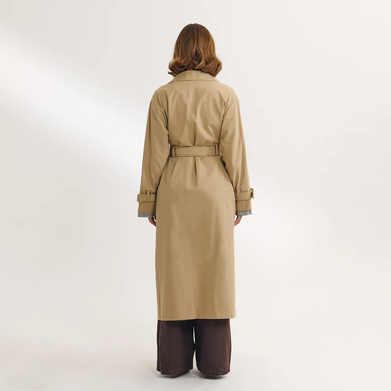 Trench avec Finitions en Daim - Sable